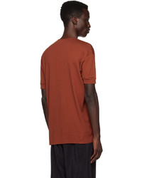 T-shirt girocollo rossa di Lemaire