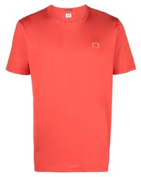 T-shirt girocollo rossa di C.P. Company