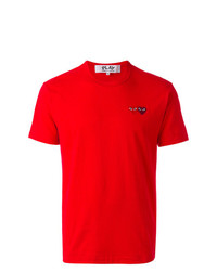 T-shirt girocollo rossa di Comme Des Garcons Play