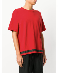 T-shirt girocollo rossa di Unravel Project