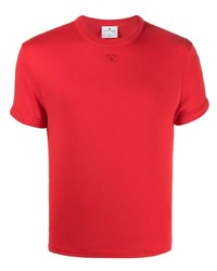 T-shirt girocollo rossa di Courrèges