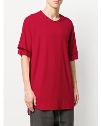 T-shirt girocollo rossa di Lost & Found Rooms
