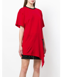 T-shirt girocollo rossa di MM6 MAISON MARGIELA