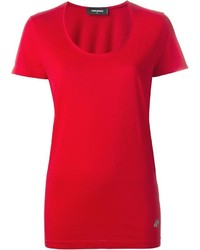 T-shirt girocollo rossa di Dsquared2