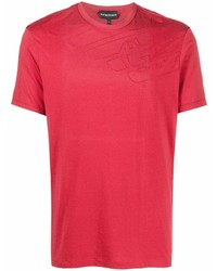 T-shirt girocollo rossa di Emporio Armani
