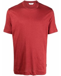 T-shirt girocollo rossa di Ermenegildo Zegna