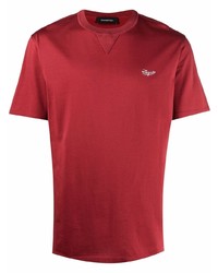 T-shirt girocollo rossa di Ermenegildo Zegna