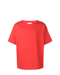 T-shirt girocollo rossa di Facetasm