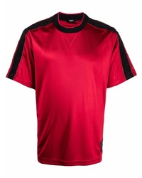 T-shirt girocollo rossa di Fendi