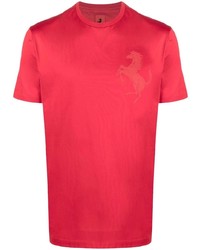 T-shirt girocollo rossa di Ferrari