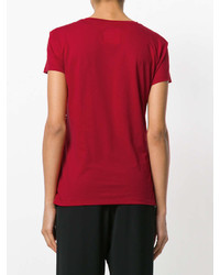 T-shirt girocollo rossa di Valentino