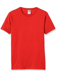 T-shirt girocollo rossa di Fruit of the Loom
