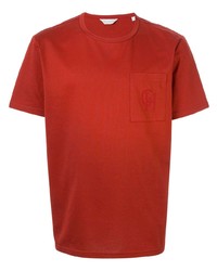 T-shirt girocollo rossa di Gieves & Hawkes