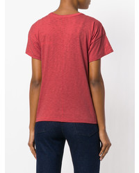 T-shirt girocollo rossa di rag & bone/JEAN