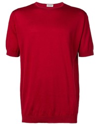 T-shirt girocollo rossa di John Smedley