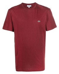 T-shirt girocollo rossa di Lacoste