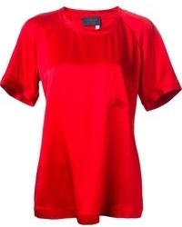 T-shirt girocollo rossa di Lanvin