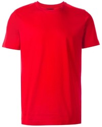 T-shirt girocollo rossa di Les Hommes