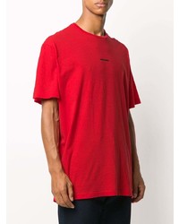 T-shirt girocollo rossa di DSQUARED2