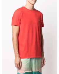T-shirt girocollo rossa di Lacoste