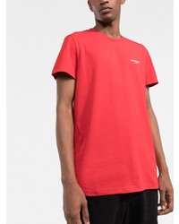T-shirt girocollo rossa di Balmain