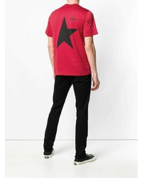 T-shirt girocollo rossa di Golden Goose Deluxe Brand