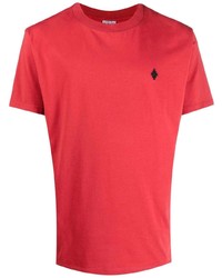 T-shirt girocollo rossa di Marcelo Burlon County of Milan