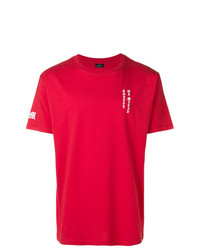 T-shirt girocollo rossa di Marcelo Burlon County of Milan