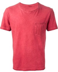 T-shirt girocollo rossa di Massimo Alba