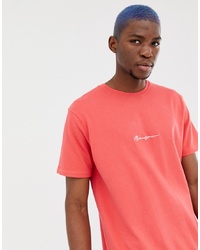 T-shirt girocollo rossa di Mennace
