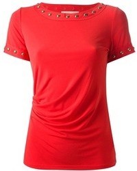 T-shirt girocollo rossa di MICHAEL Michael Kors