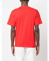 T-shirt girocollo rossa di Aries