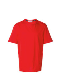 T-shirt girocollo rossa di MSGM