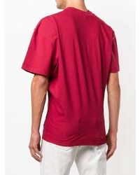 T-shirt girocollo rossa di Off-White
