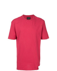 T-shirt girocollo rossa di Overcome