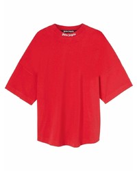 T-shirt girocollo rossa di Palm Angels