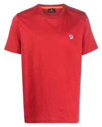 T-shirt girocollo rossa di Paul Smith