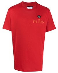 T-shirt girocollo rossa di Philipp Plein