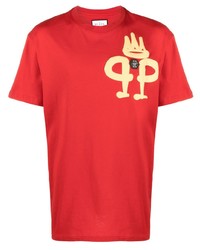 T-shirt girocollo rossa di Philipp Plein