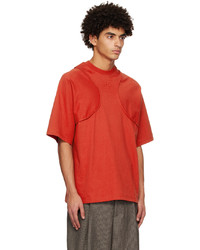T-shirt girocollo rossa di Jean Paul Gaultier