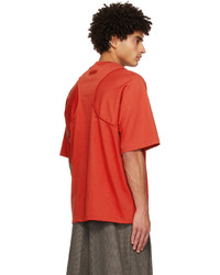 T-shirt girocollo rossa di Jean Paul Gaultier