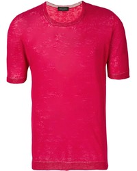 T-shirt girocollo rossa di Roberto Collina