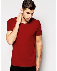 T-shirt girocollo rossa di Selected