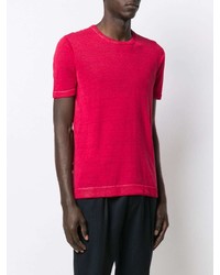 T-shirt girocollo rossa di Roberto Collina