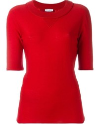 T-shirt girocollo rossa di Sonia Rykiel