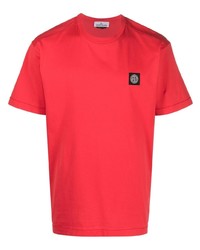T-shirt girocollo rossa di Stone Island