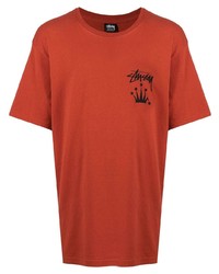 T-shirt girocollo rossa di Stussy