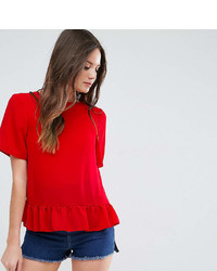 T-shirt girocollo rossa