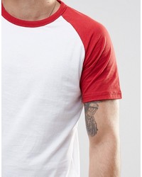 T-shirt girocollo rossa di Pull&Bear