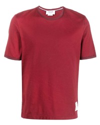 T-shirt girocollo rossa di Thom Browne